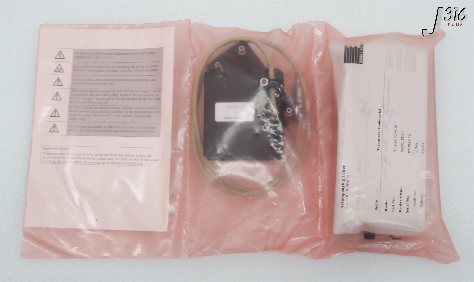 35625 BROOKS TRANSPONDER READER W/ ANTENNA (NEW) ID2-INFIXR6M-S3